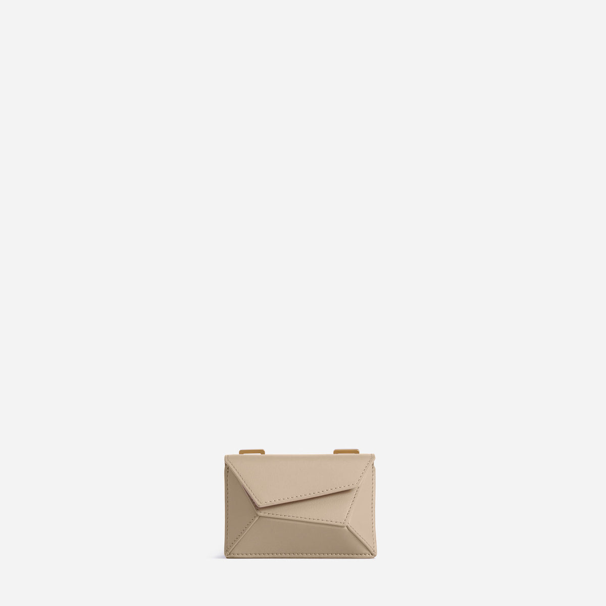LOET V envelope leather shoulder bag- Nude