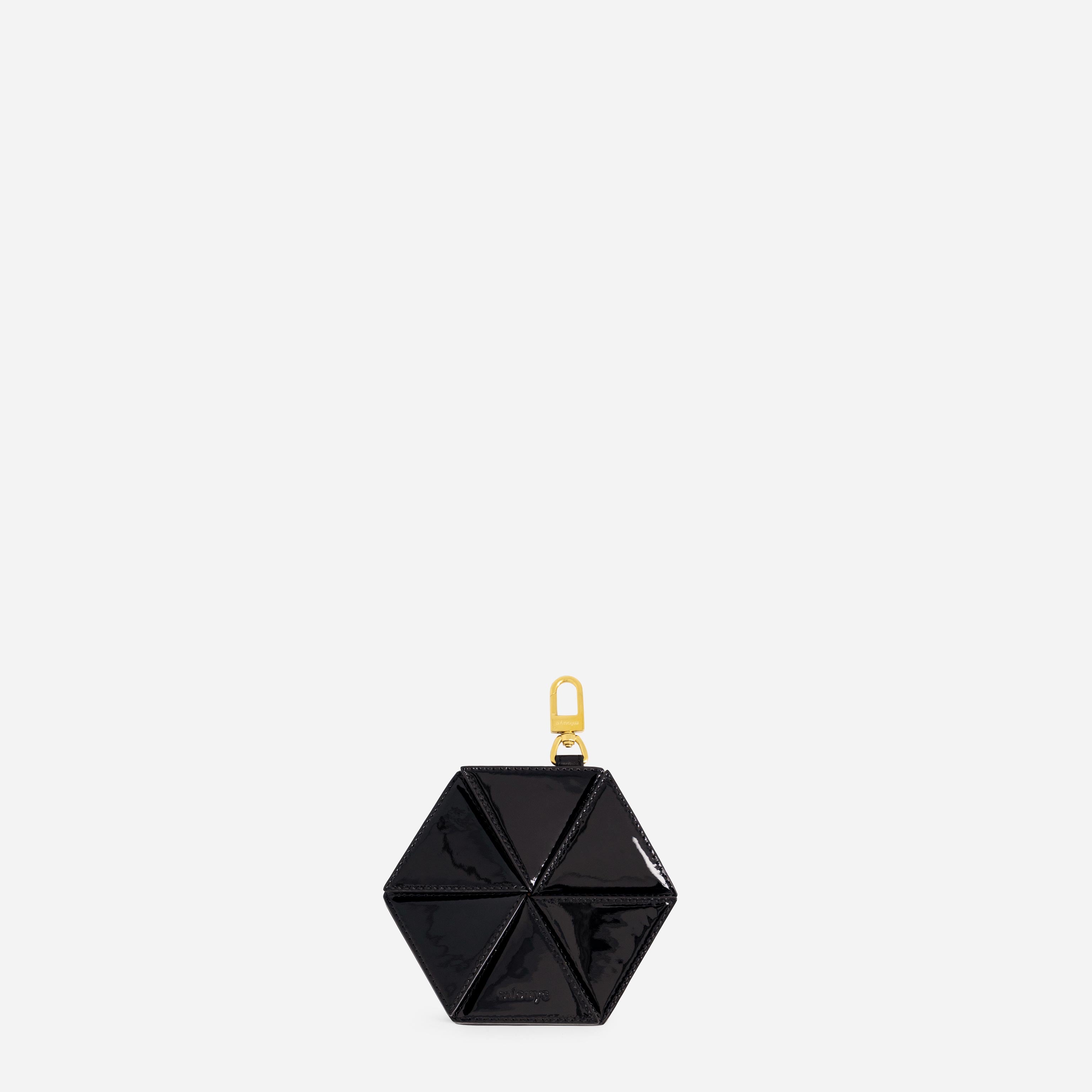 Hexagon Charm - Patent Black