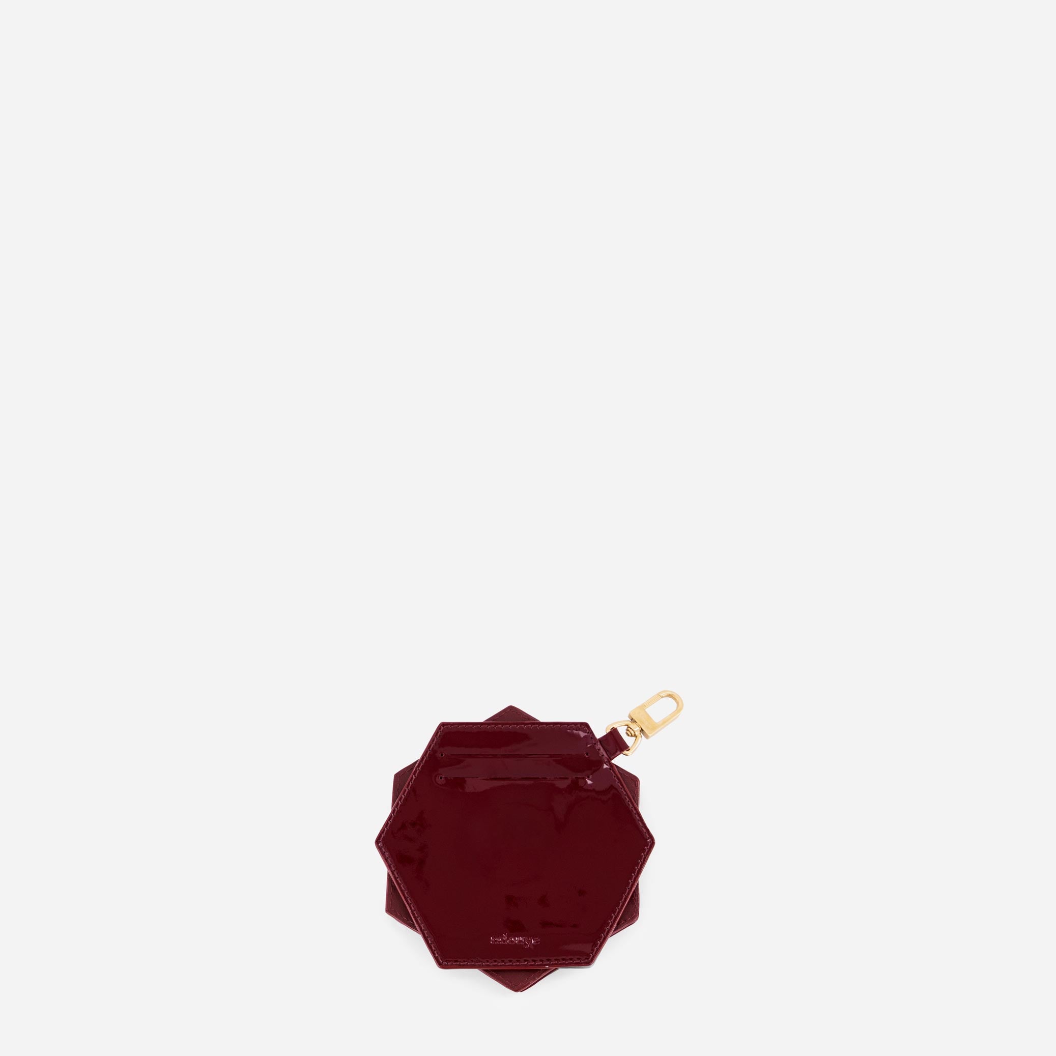 Hexagon Charm - Patent Bordeaux