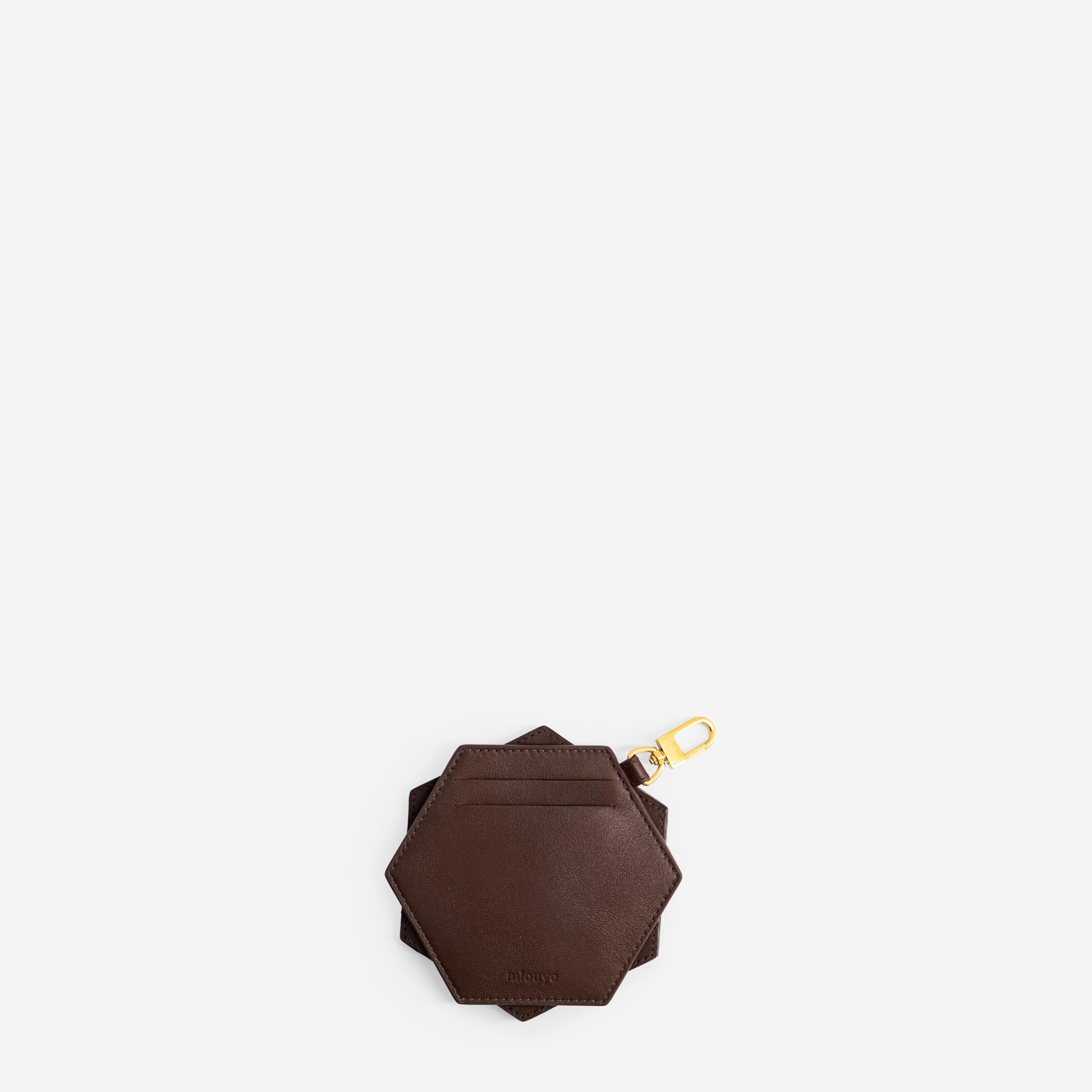 Hexagon Charm - Patent Brown