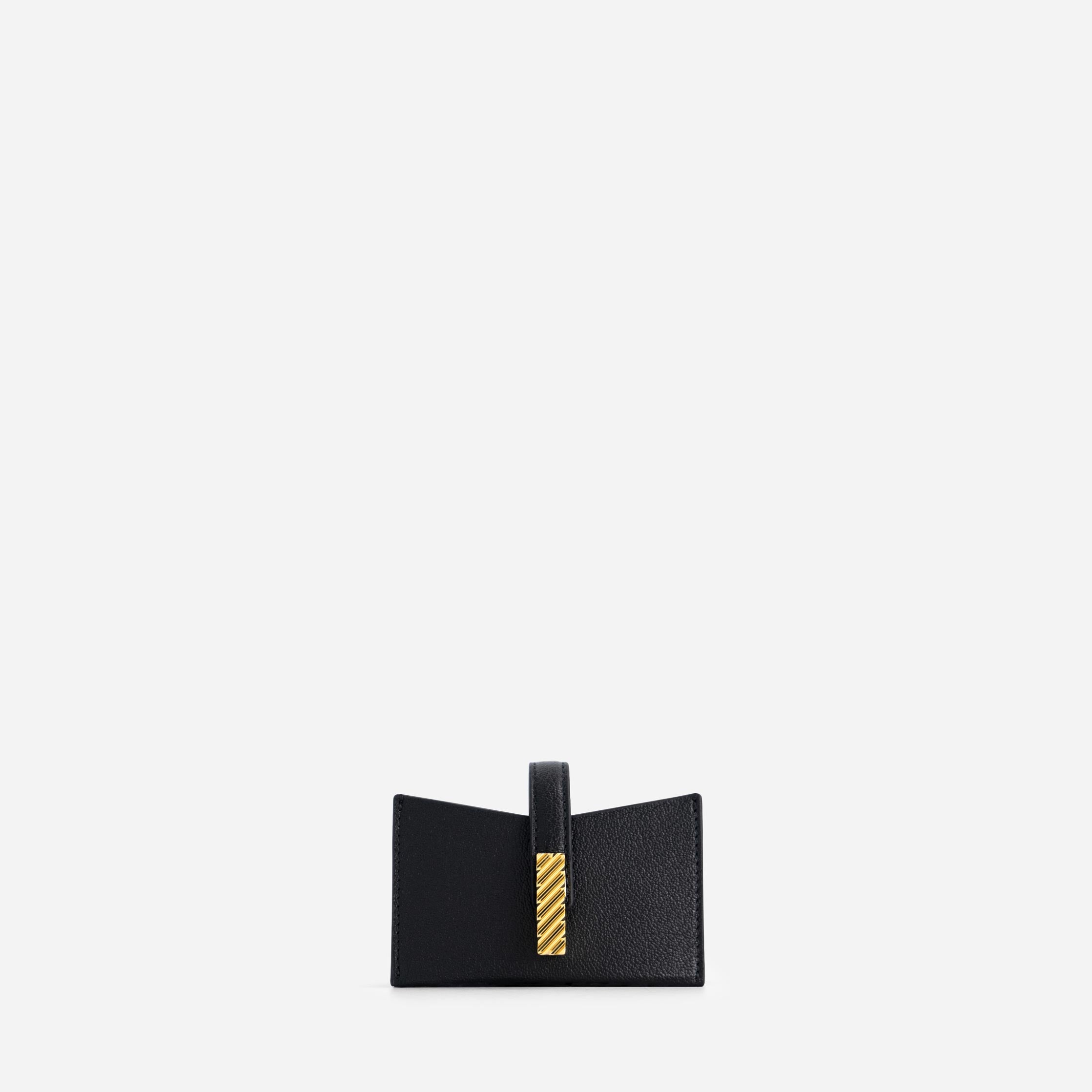 Isla Cardholder - Chèvre Black