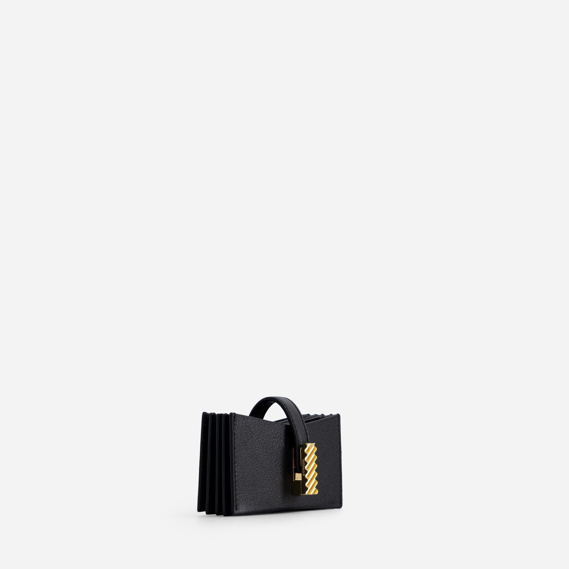 Isla Cardholder - Chèvre Black