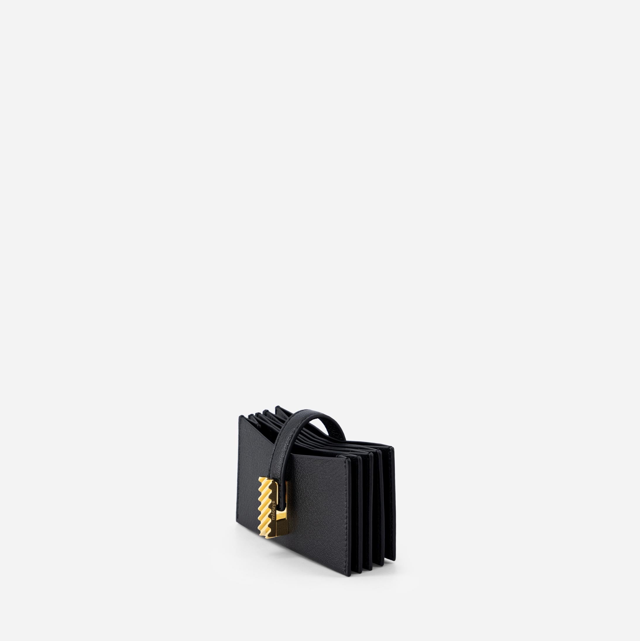 Isla Cardholder - Chèvre Black