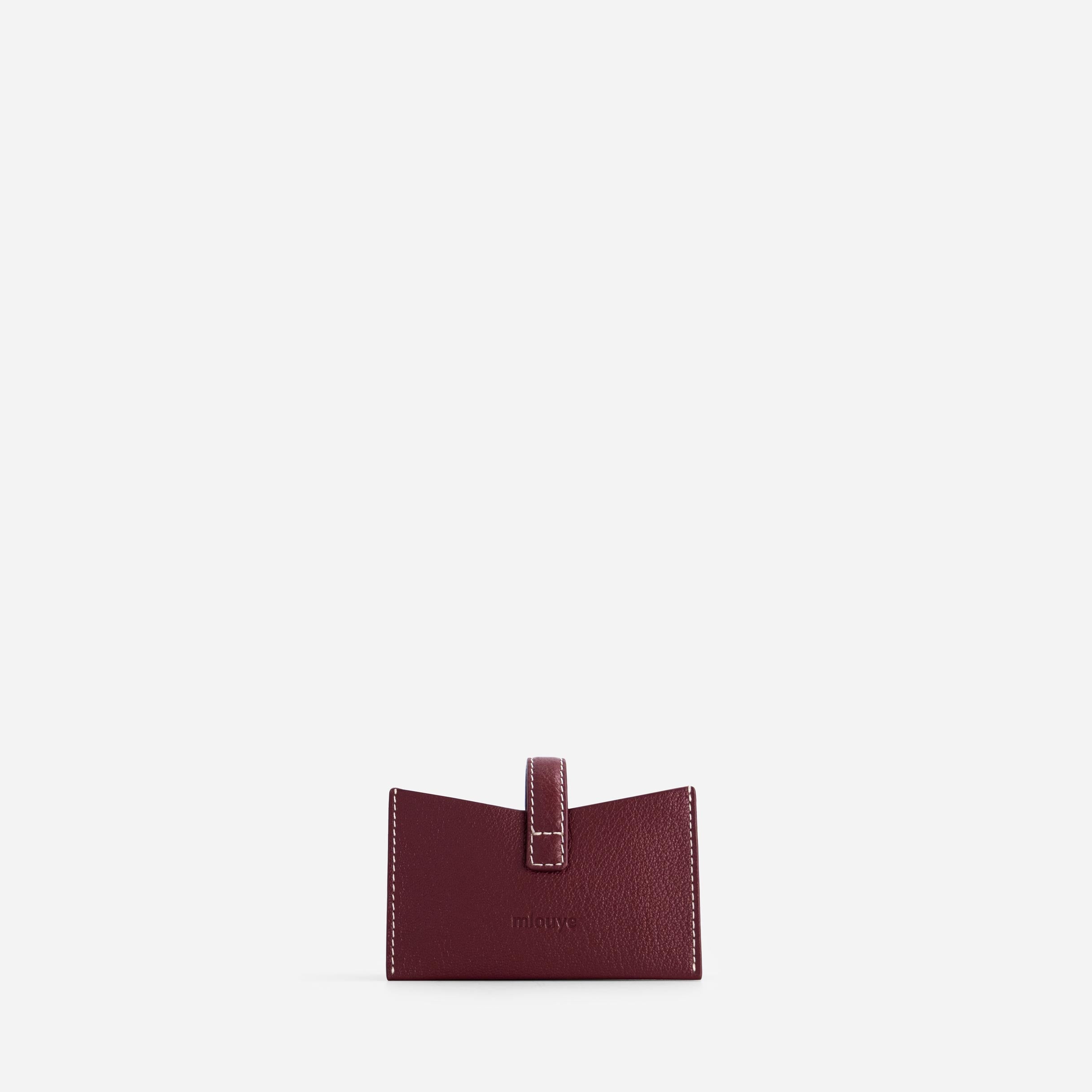 Isla Cardholder - Chèvre Bordeaux