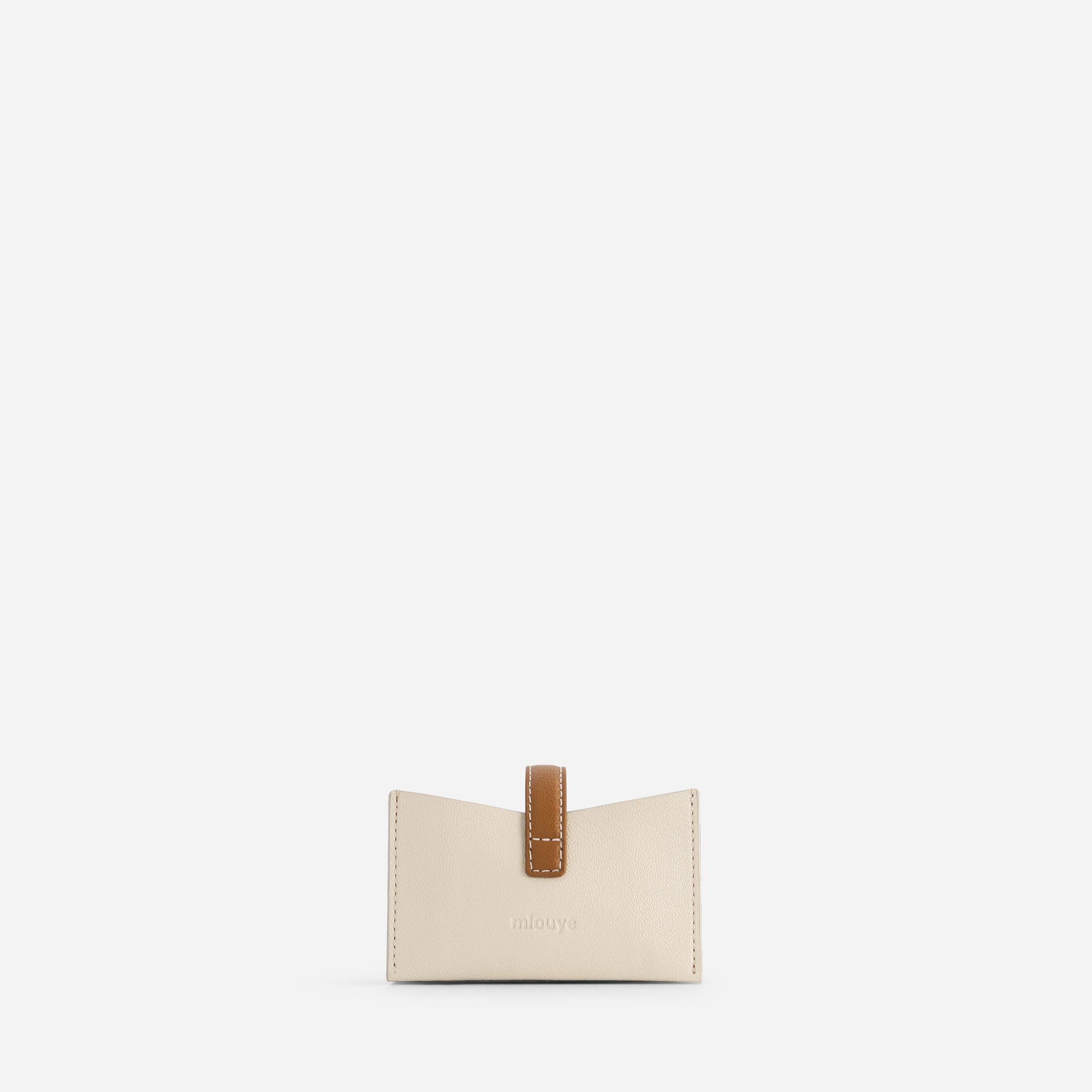 Isla Cardholder - Chèvre Light Cream