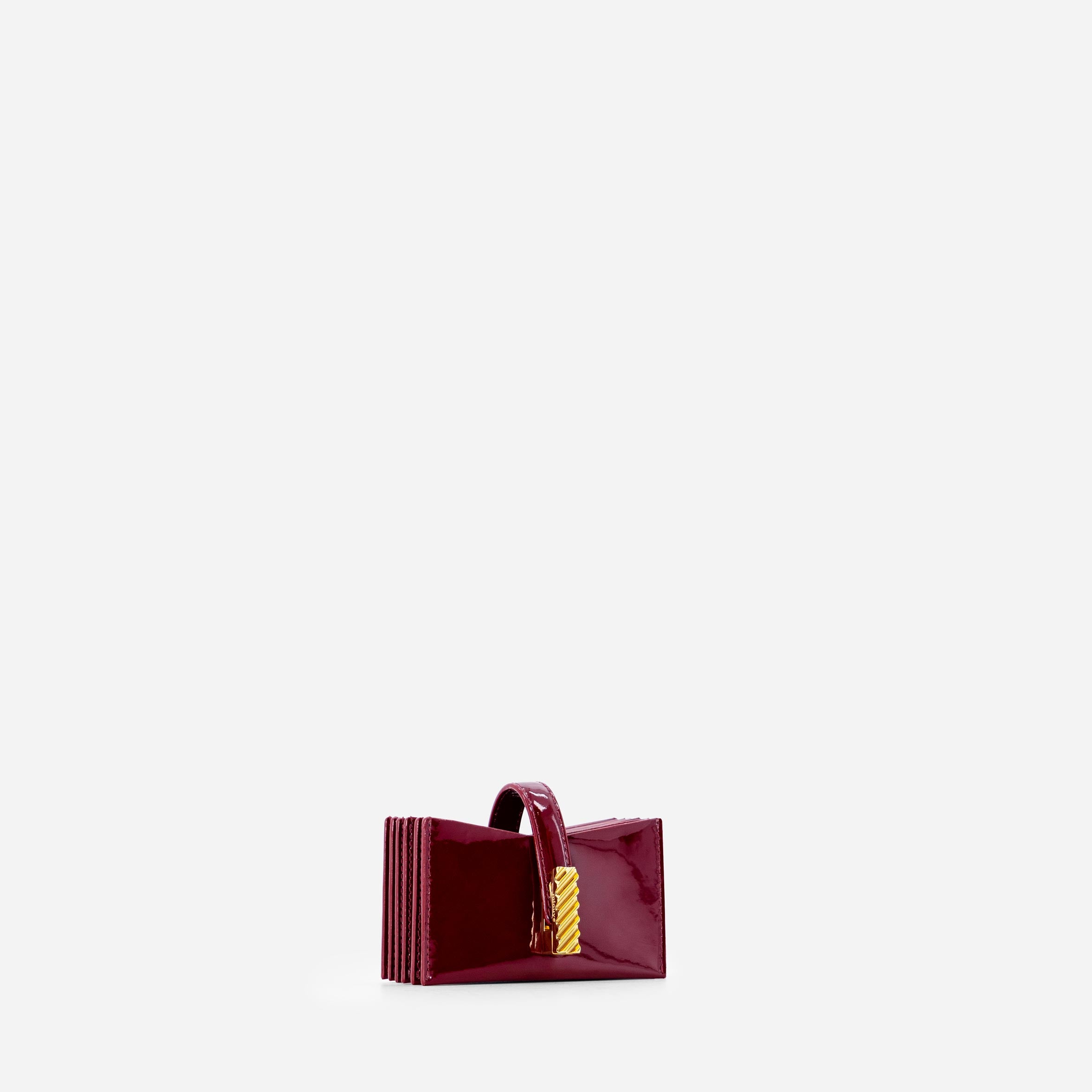 Isla Cardholder - Patent Bordeaux