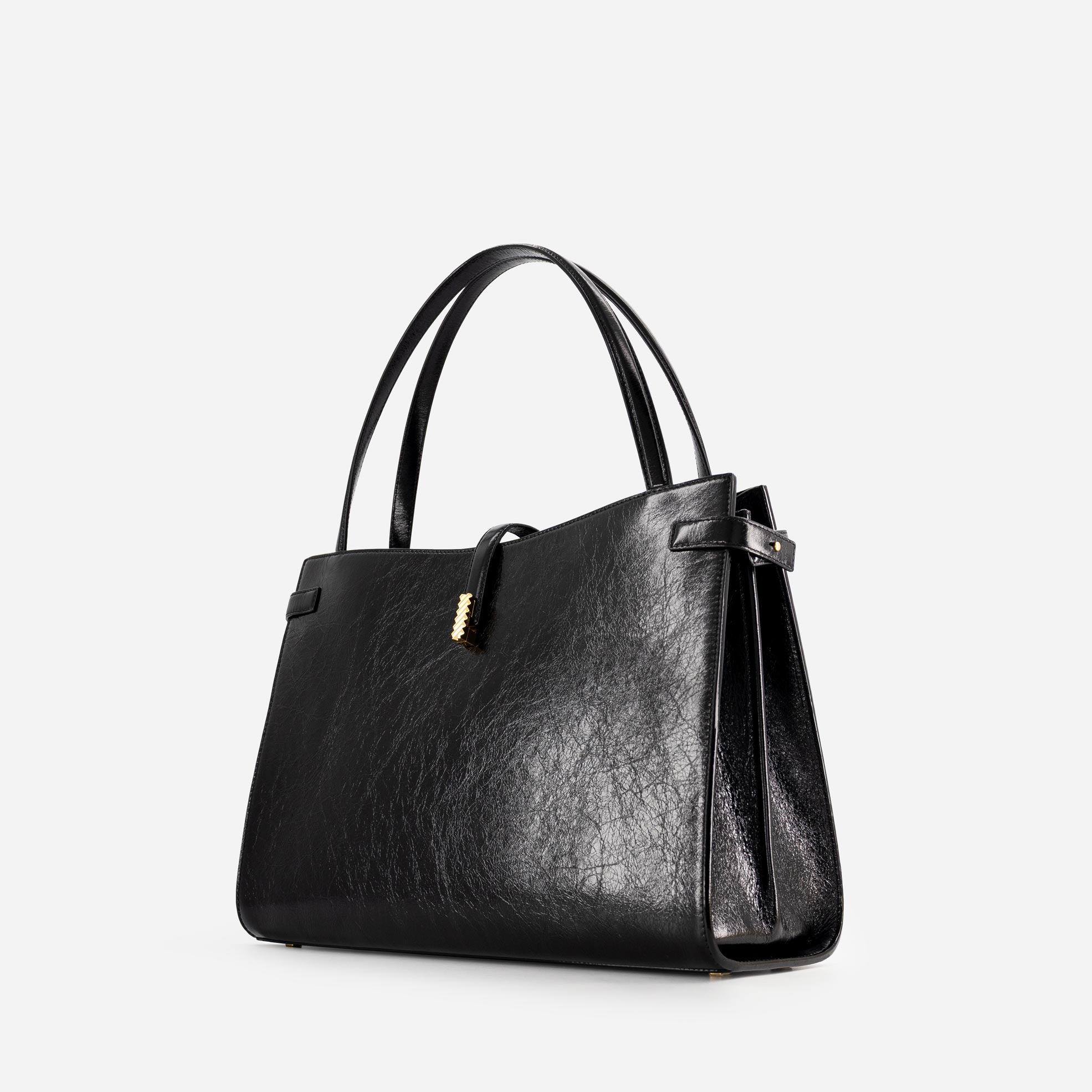 Isla Tote - Crinkled Black