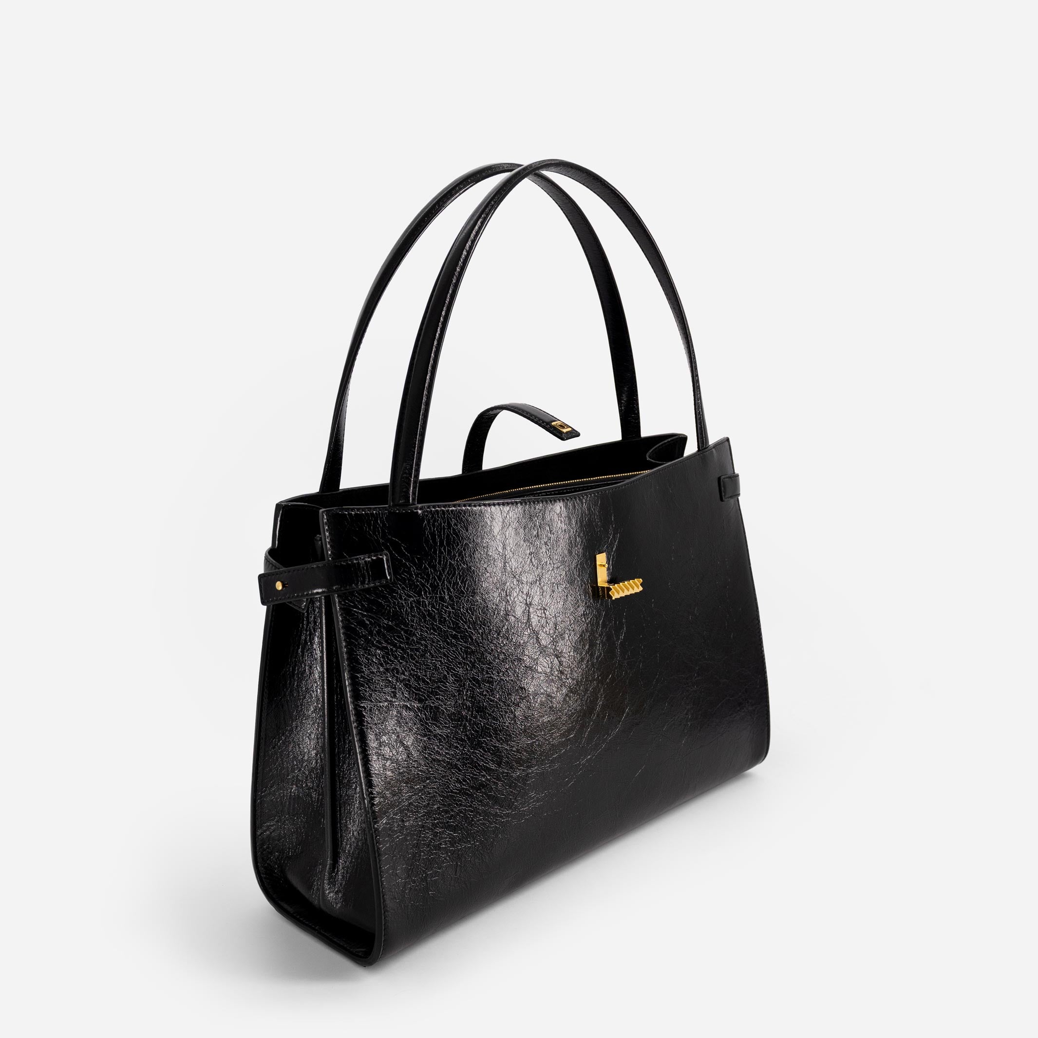 Isla Tote - Crinkled Black