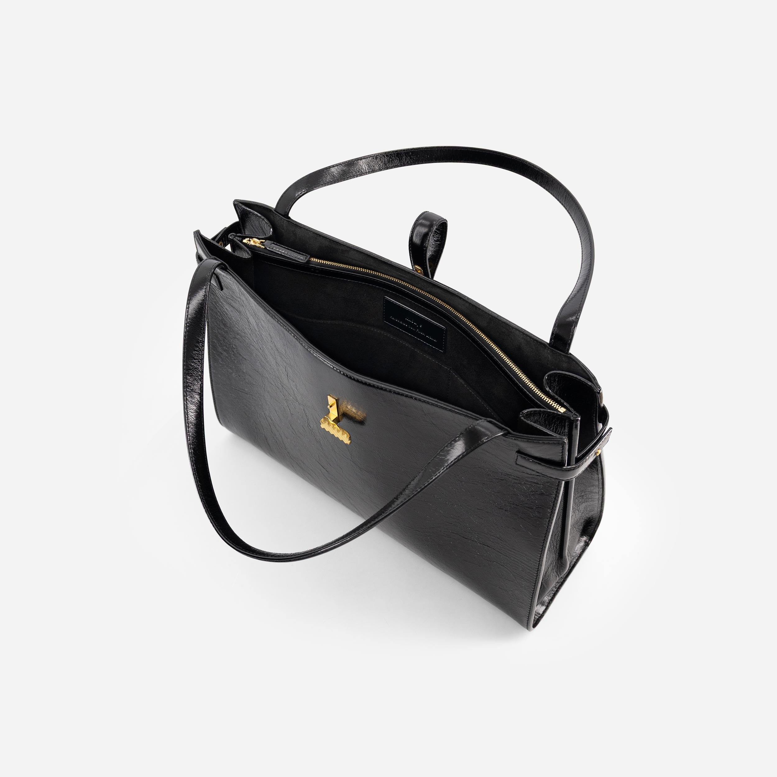 Isla Tote - Crinkled Black