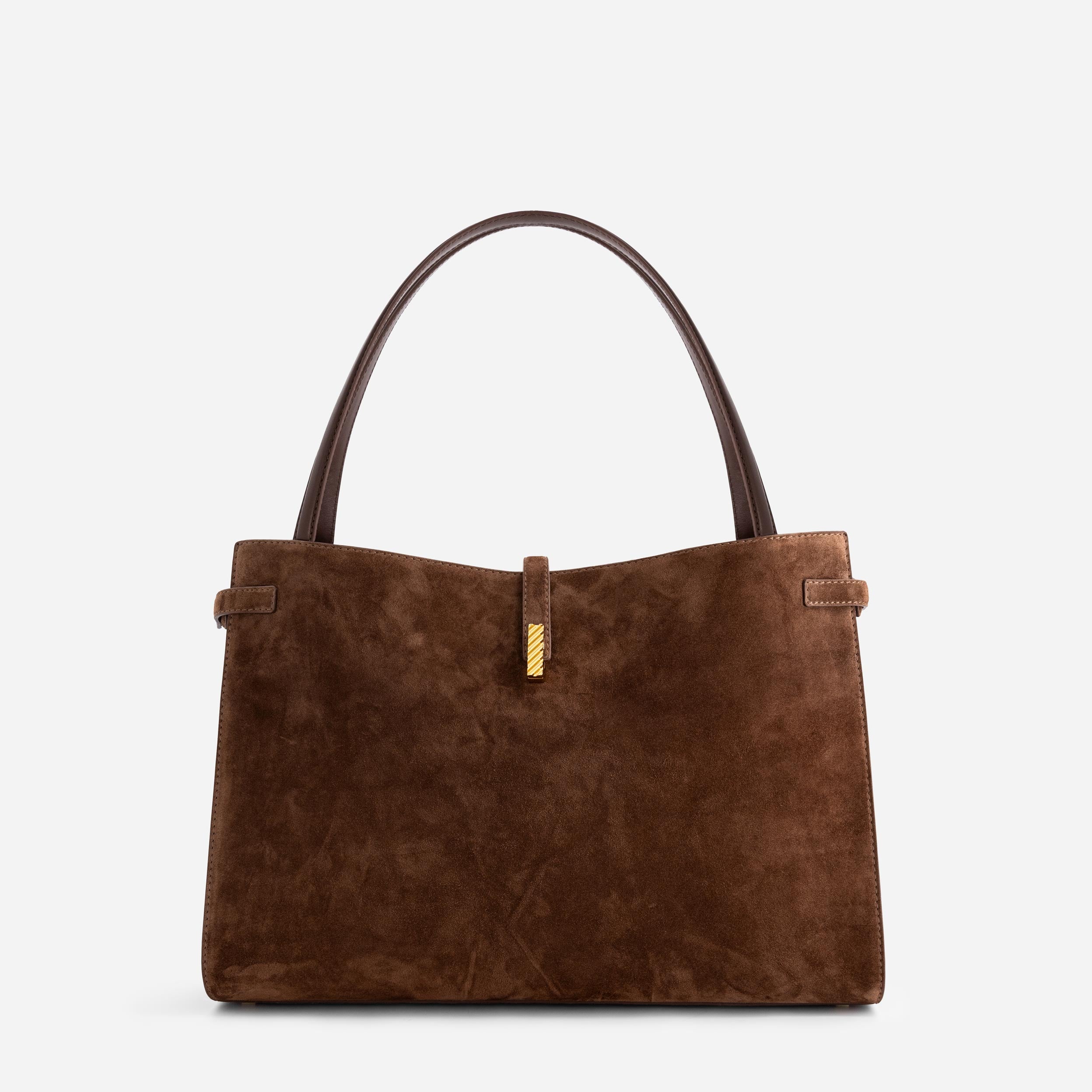 Isla Tote - Suede Espresso