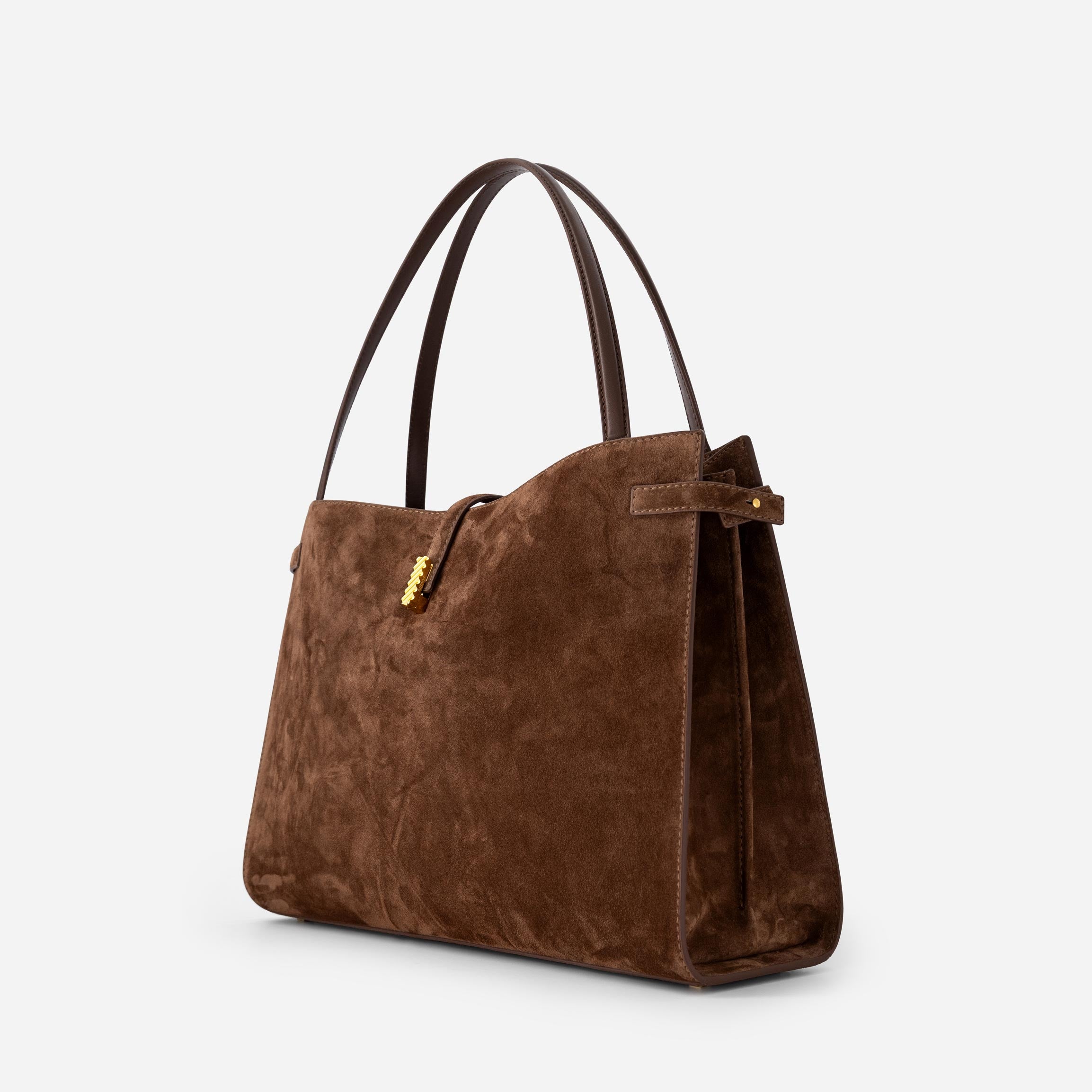 Isla Tote - Suede Espresso