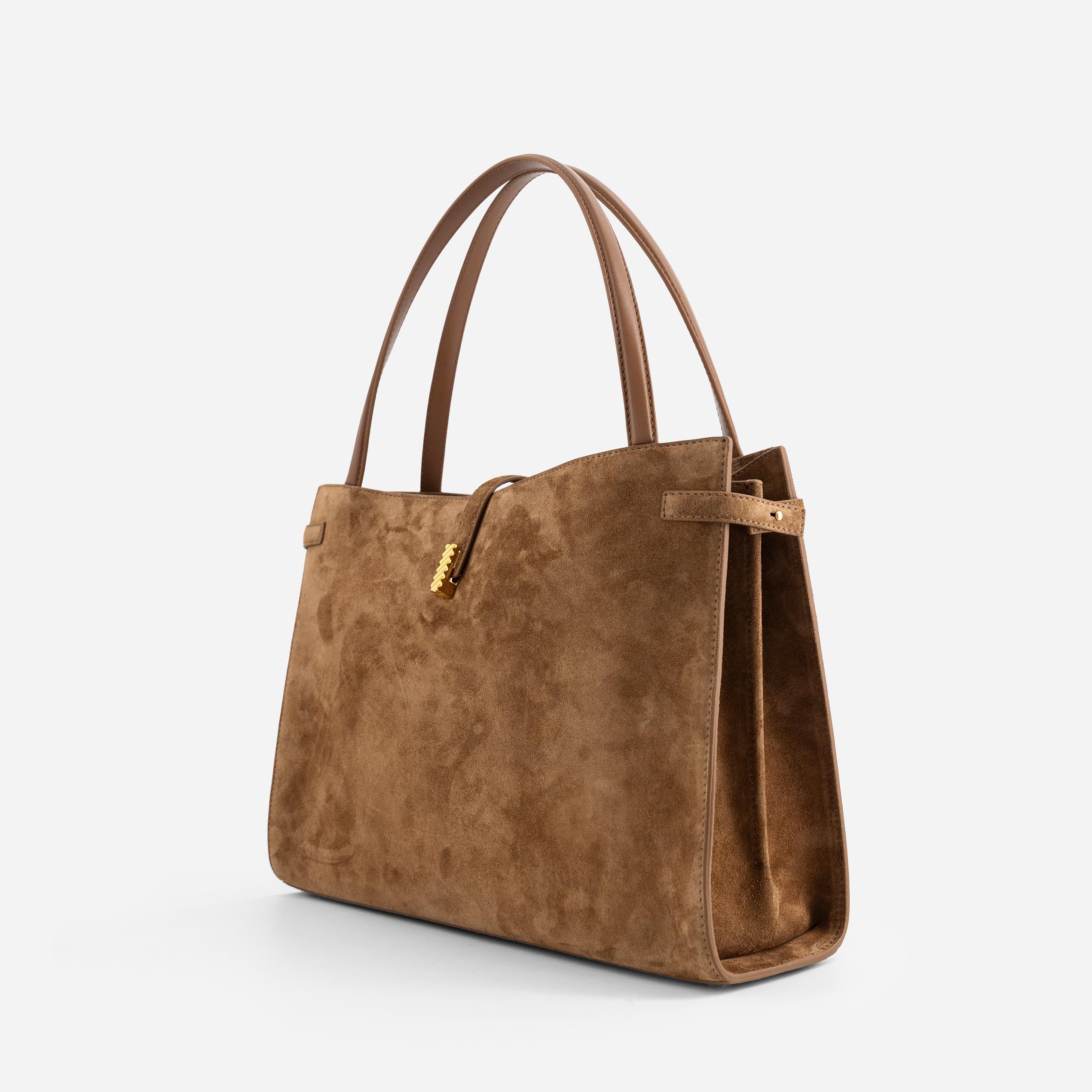 Isla Tote - Suede Caramel