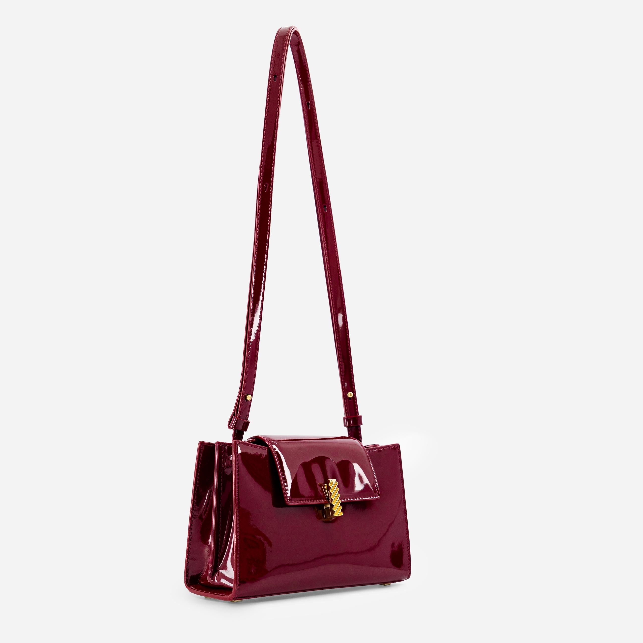 Mini Isla - Patent Bordeaux