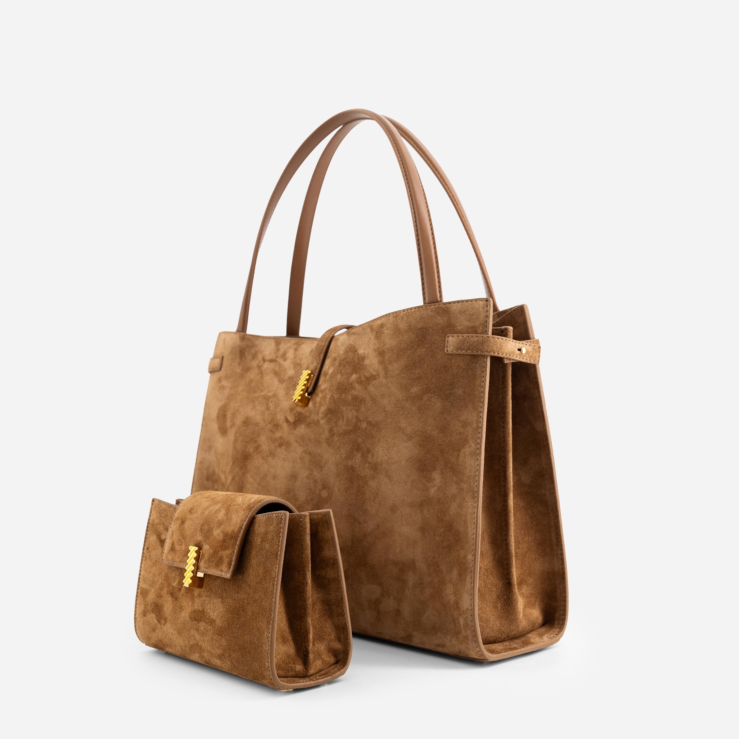 Isla Tote - Suede Caramel