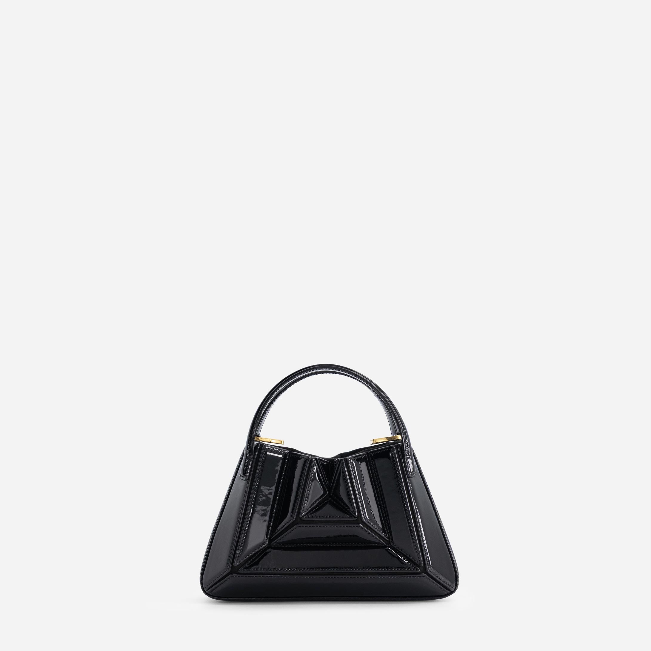 Mini Sera Tote - Patent Black