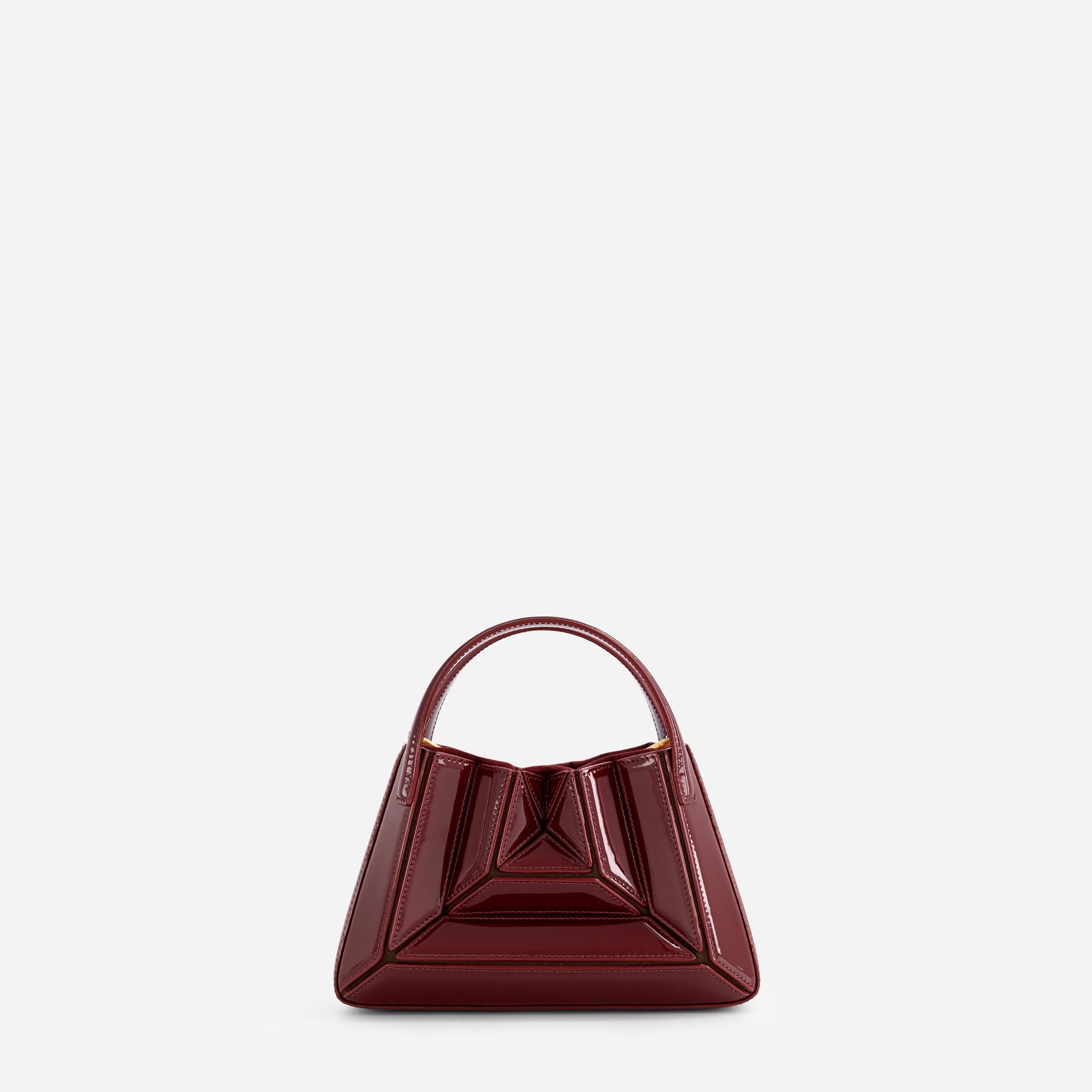 Mini Sera Tote - Patent Bordeaux