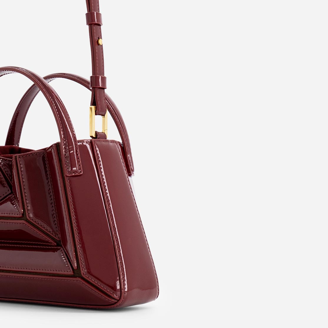 Mini Sera Tote - Patent Bordeaux