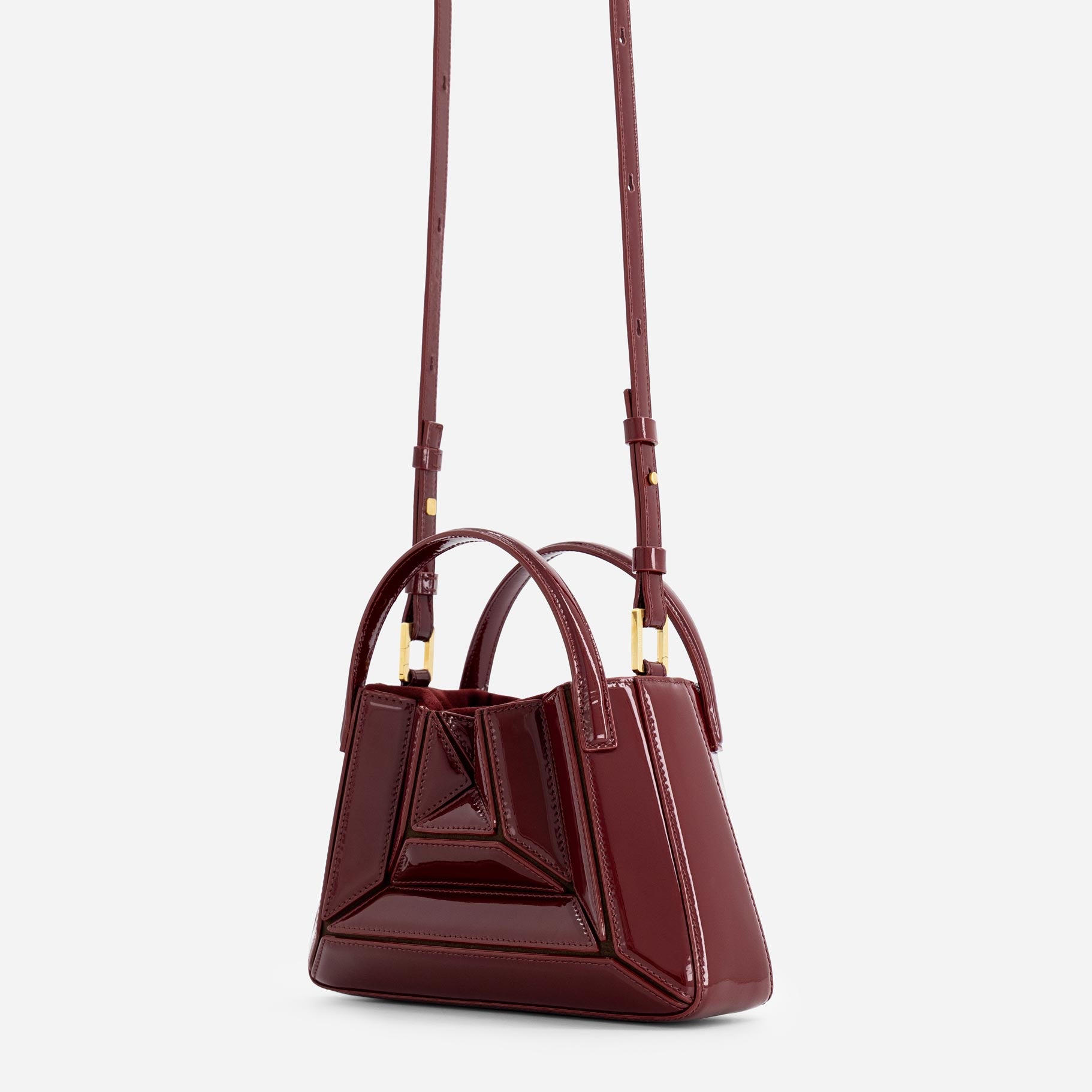 Mini Sera Tote - Patent Bordeaux