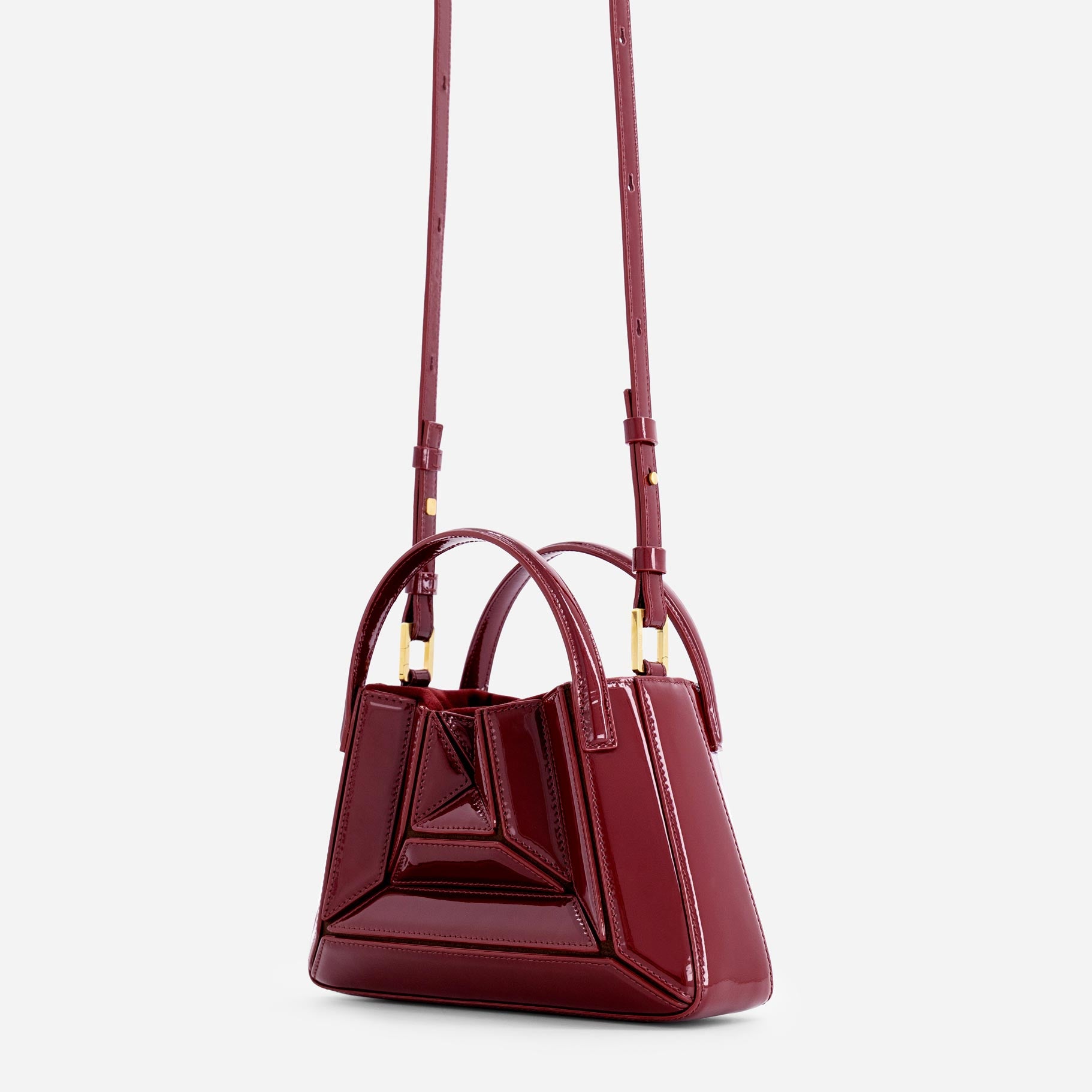 Mini Sera Tote - Patent Bordeaux