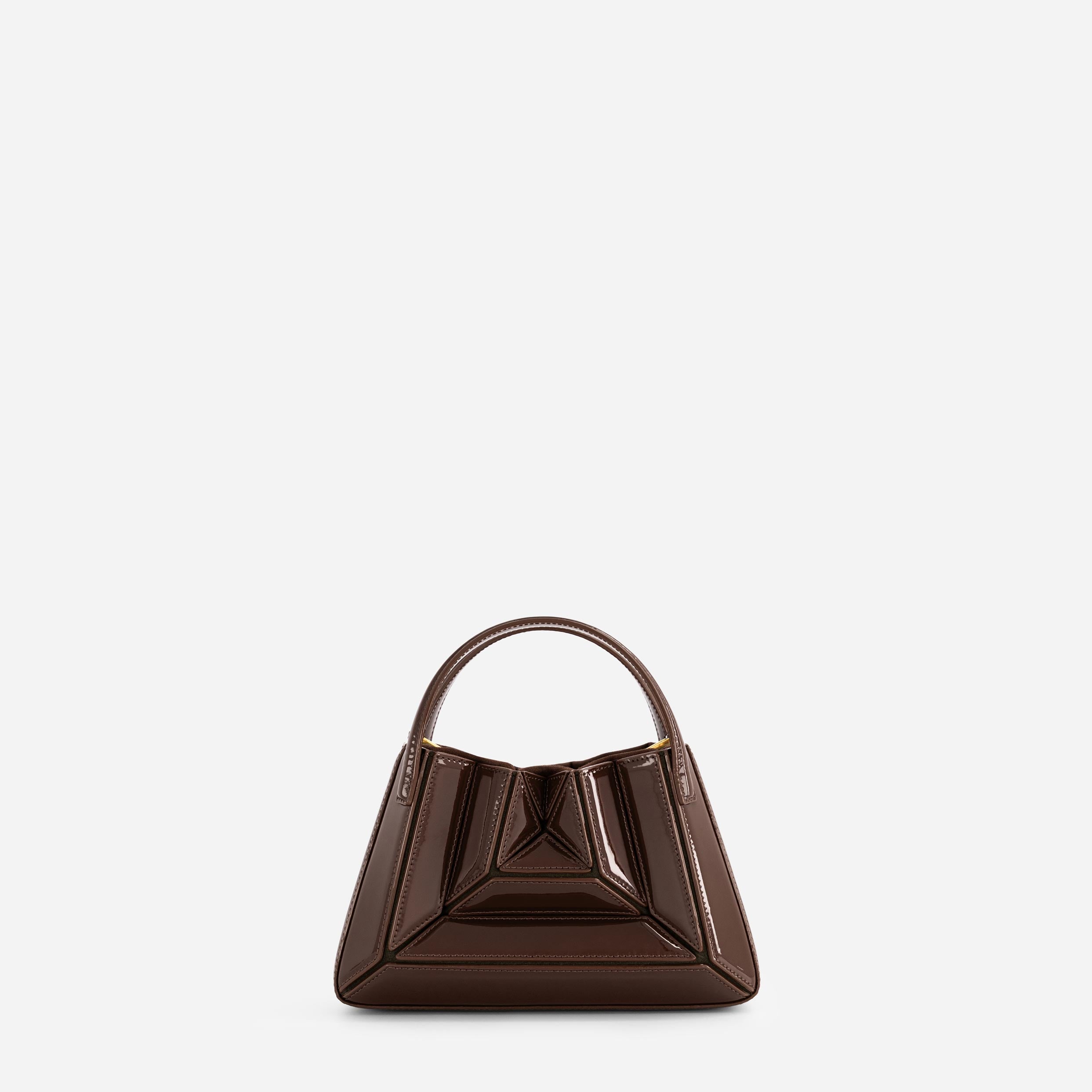 Mini Sera Tote - Patent Brown