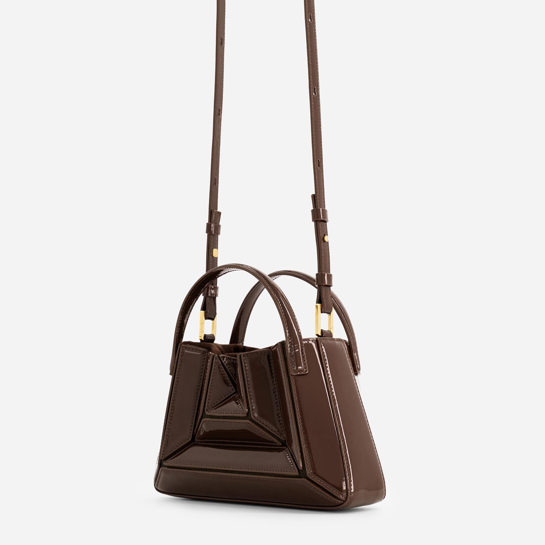 Mini Sera Tote - Patent Brown