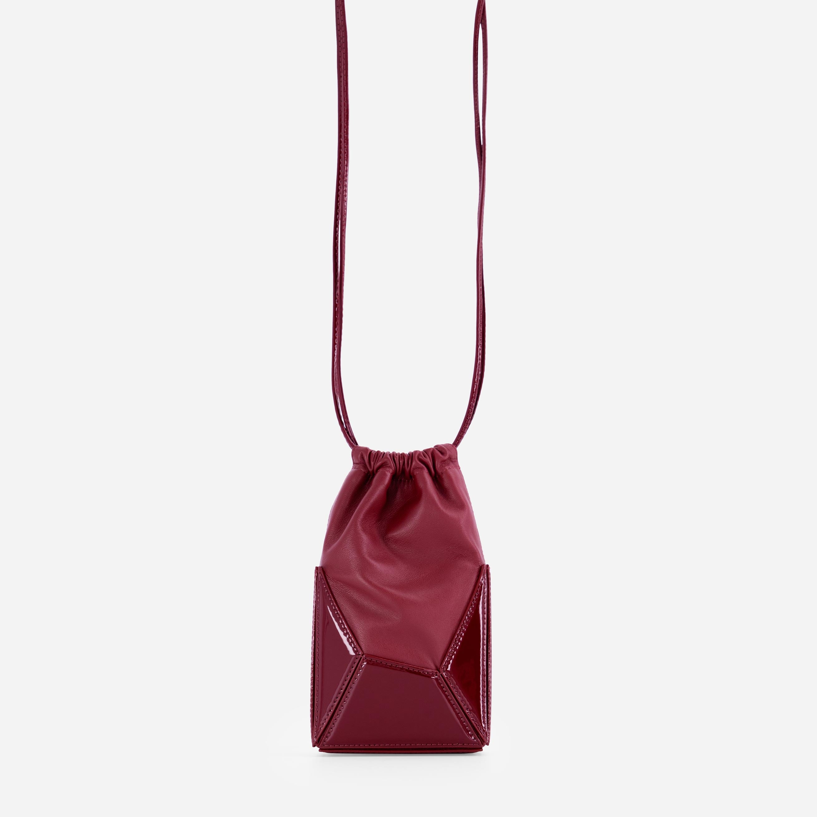 Naomi Phone Pouch - Patent Bordeaux