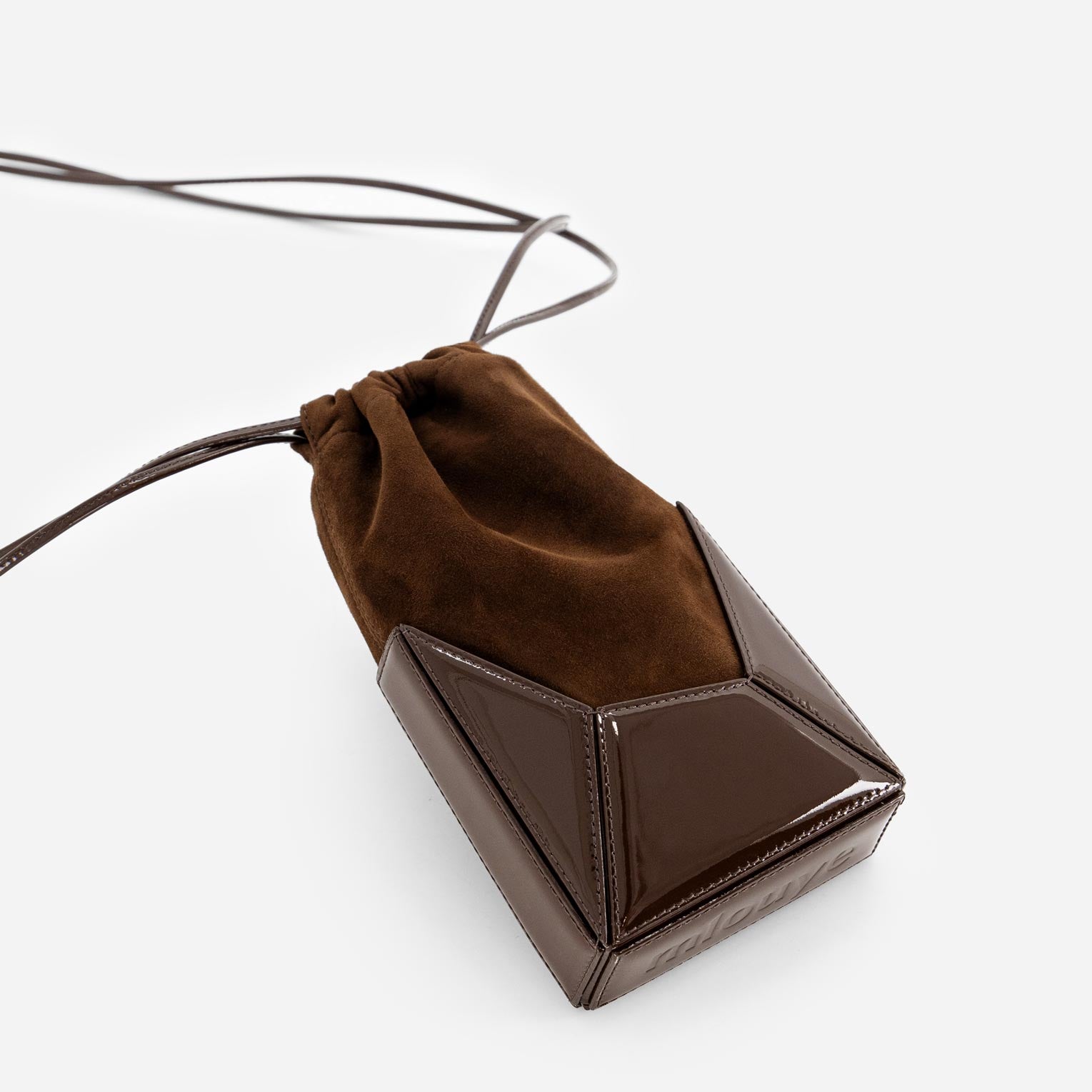 Naomi Phone Pouch - Patent Brown