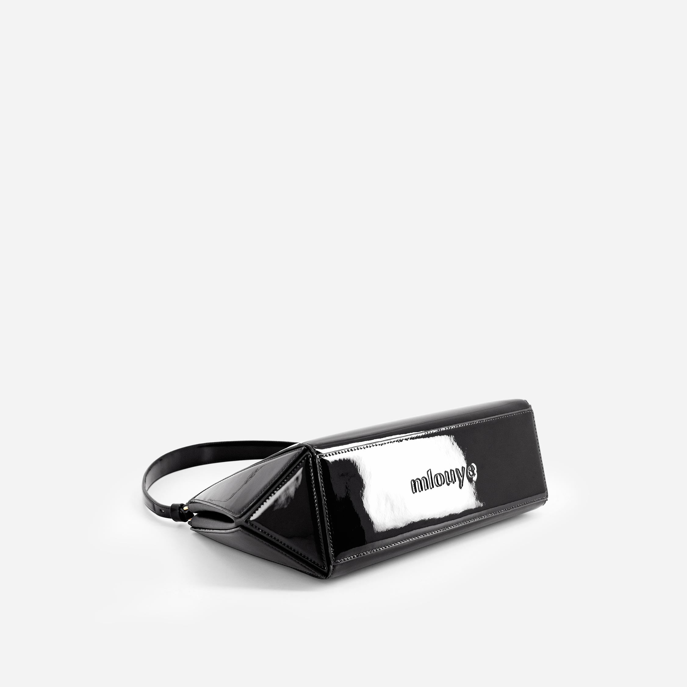 Large Triangle Pouch - Patent Black