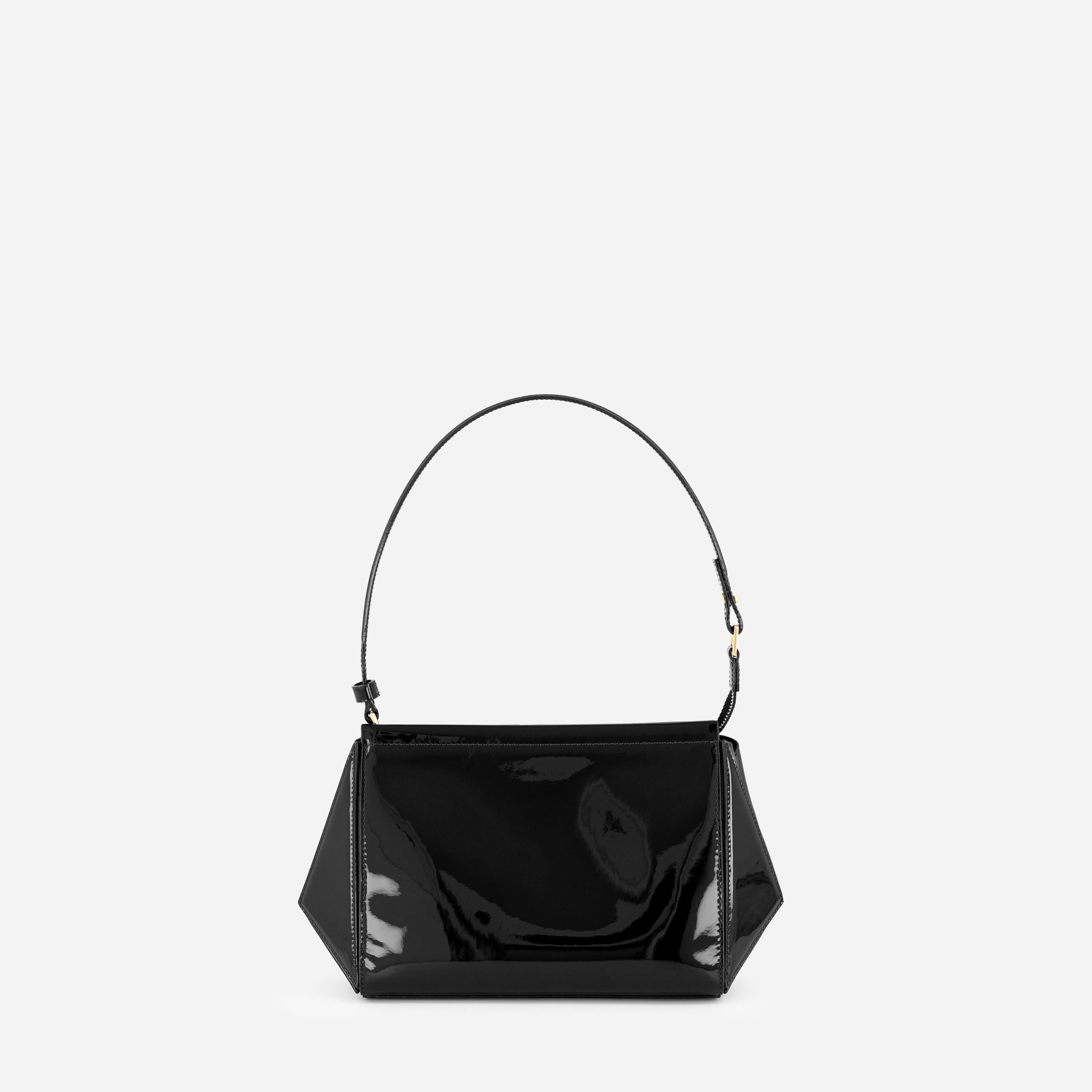 Medium Triangle Pouch - Patent Black