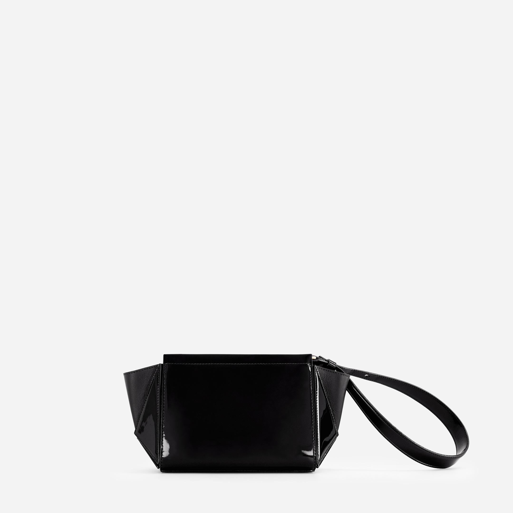 Small Triangle Pouch - Patent Black