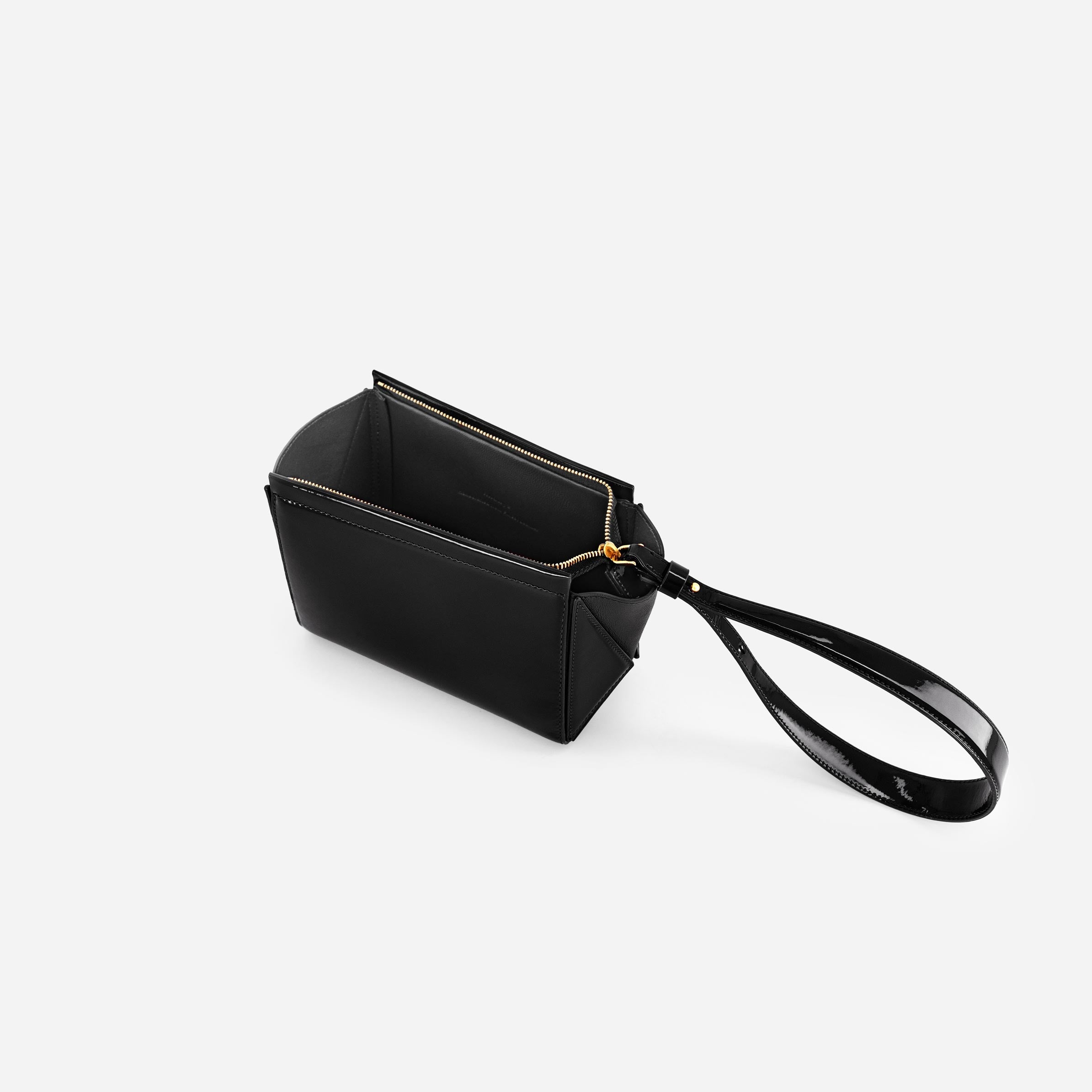 Small Triangle Pouch - Patent Black