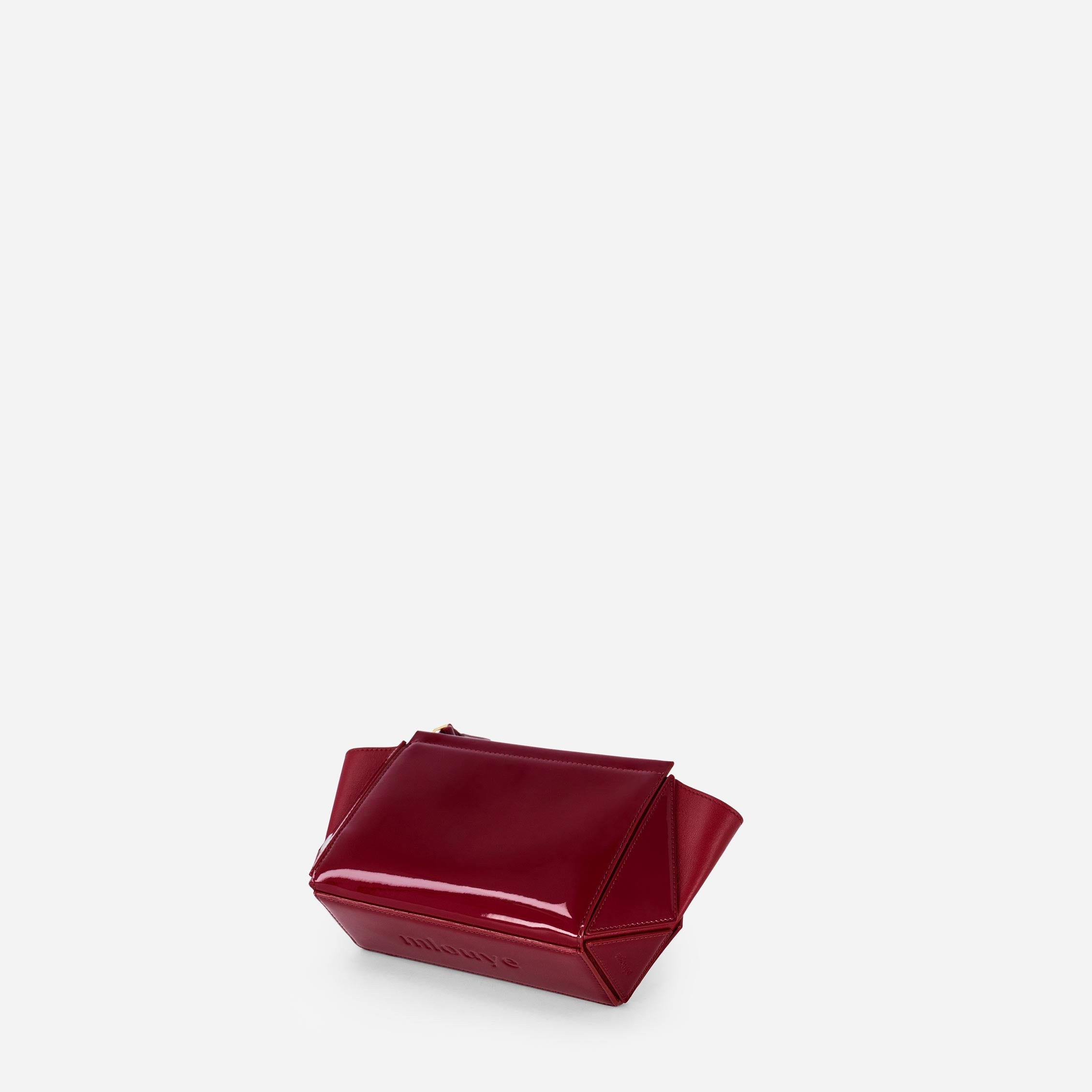 Small Triangle Pouch - Patent Bordeaux